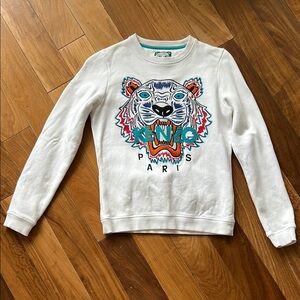 Kenzo Womens White Tiger Sweatshirt